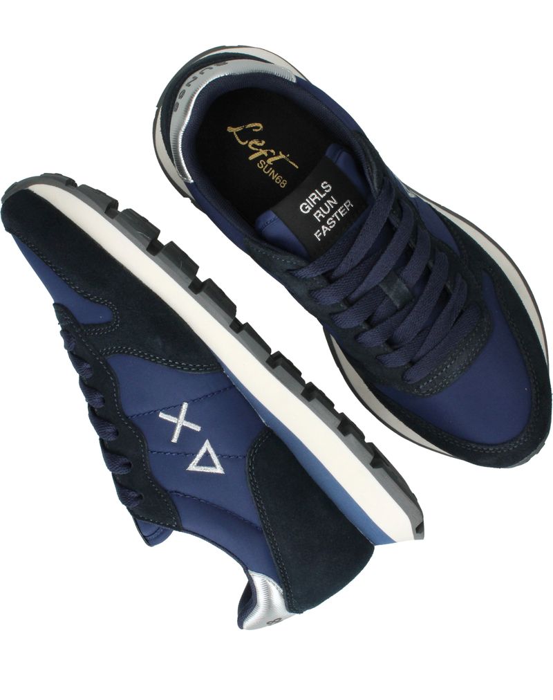 SUN68 Ally Gold Silver Sneakers Blauw Dames