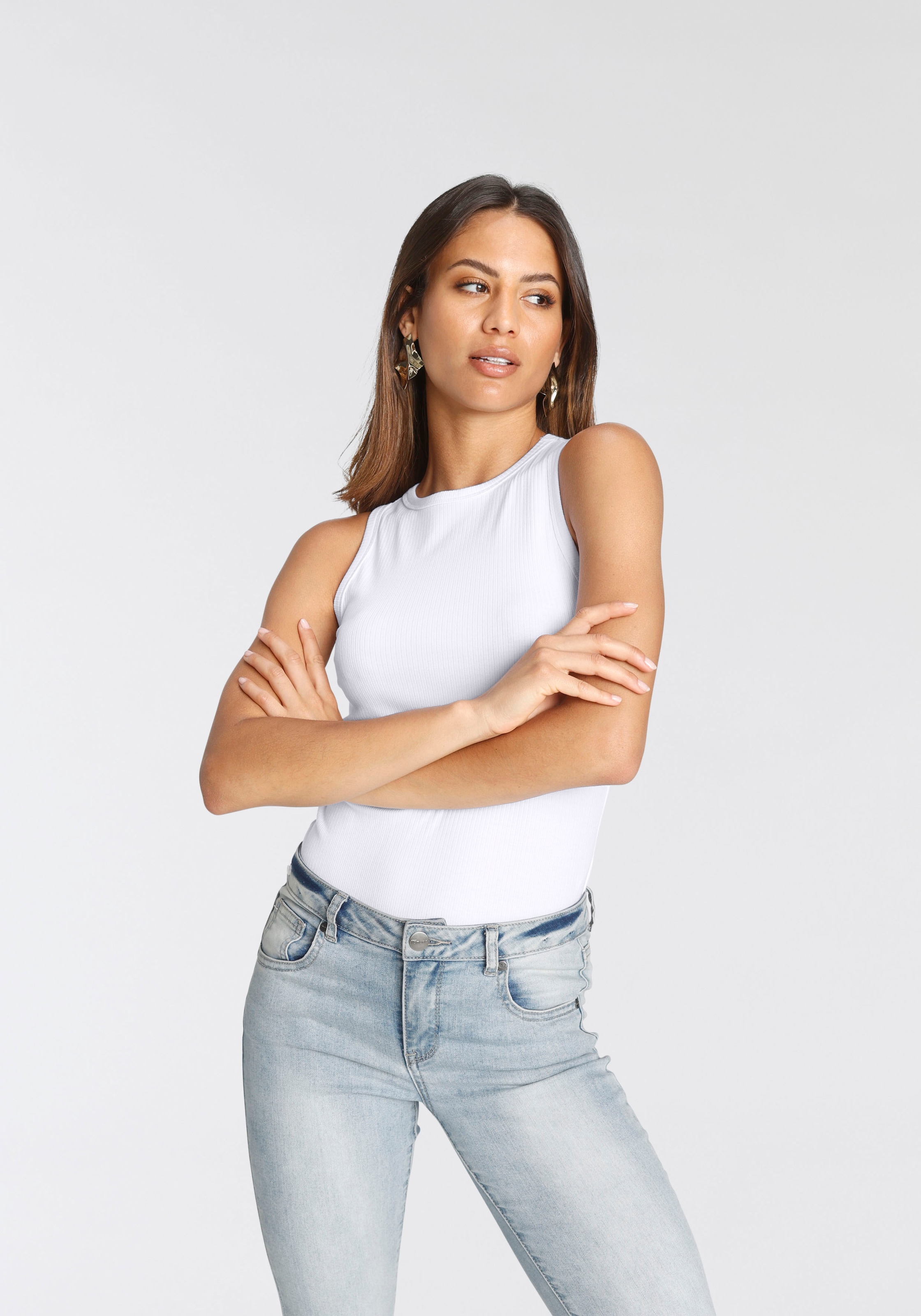Tamaris Tanktop , in moderner Shape aus Rippe