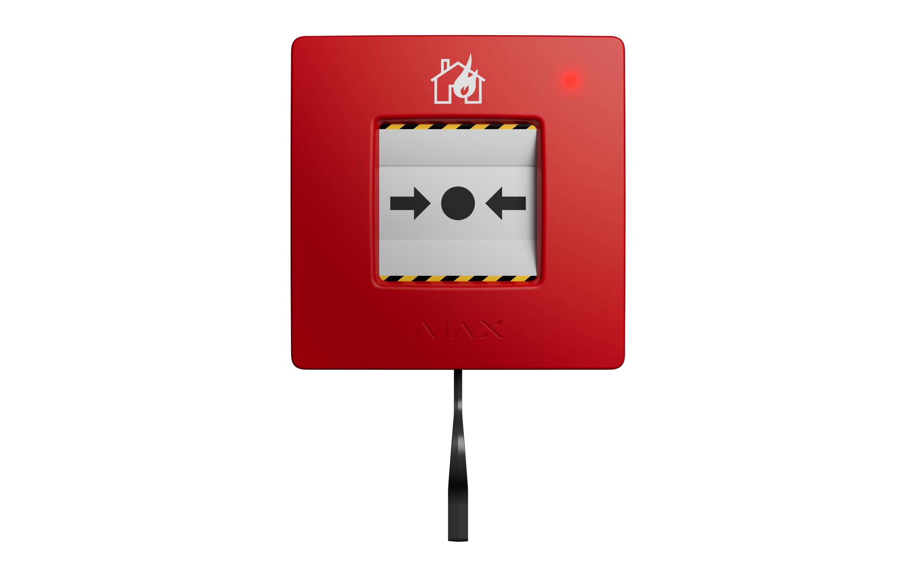 Funk-Taster ManualCallPoint (Red) Jeweller Rot<br>Funk-Druckknopfmelder mit rücksetzbarem Auslöseelement und programmierbaren Szenarien