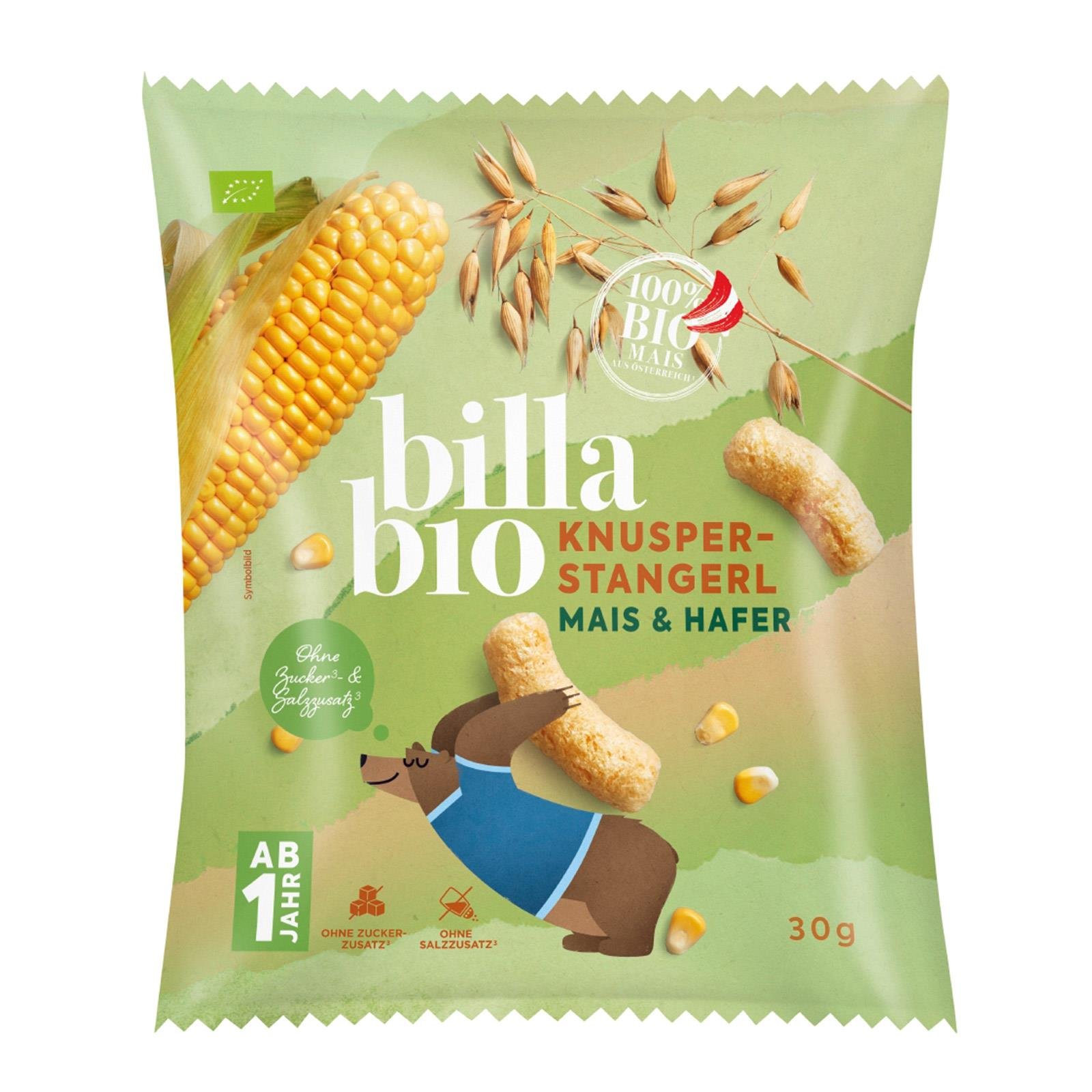 BILLA Bio Knusperstangerl Mais & Hafer