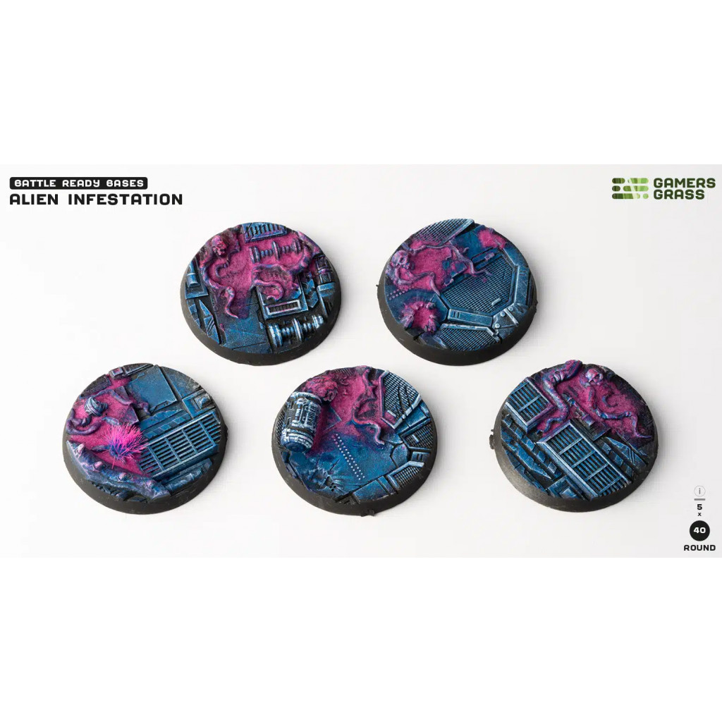 Alien Infestation Bases, Round 40mm (x5)