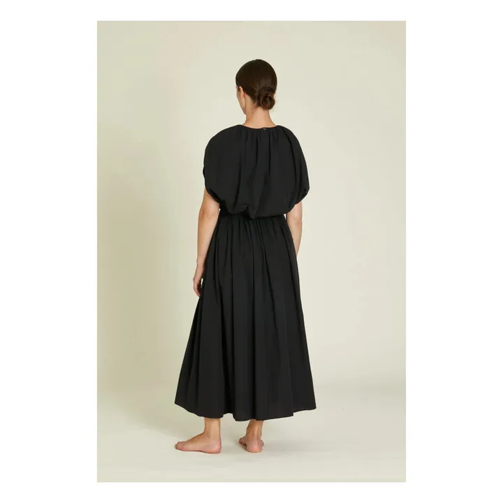 Black Crane Robe Shell Popeline de Coton Bio | Noir