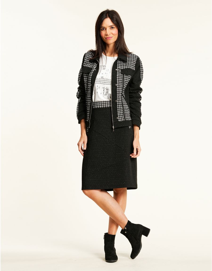 Jupe stretch noire chic
