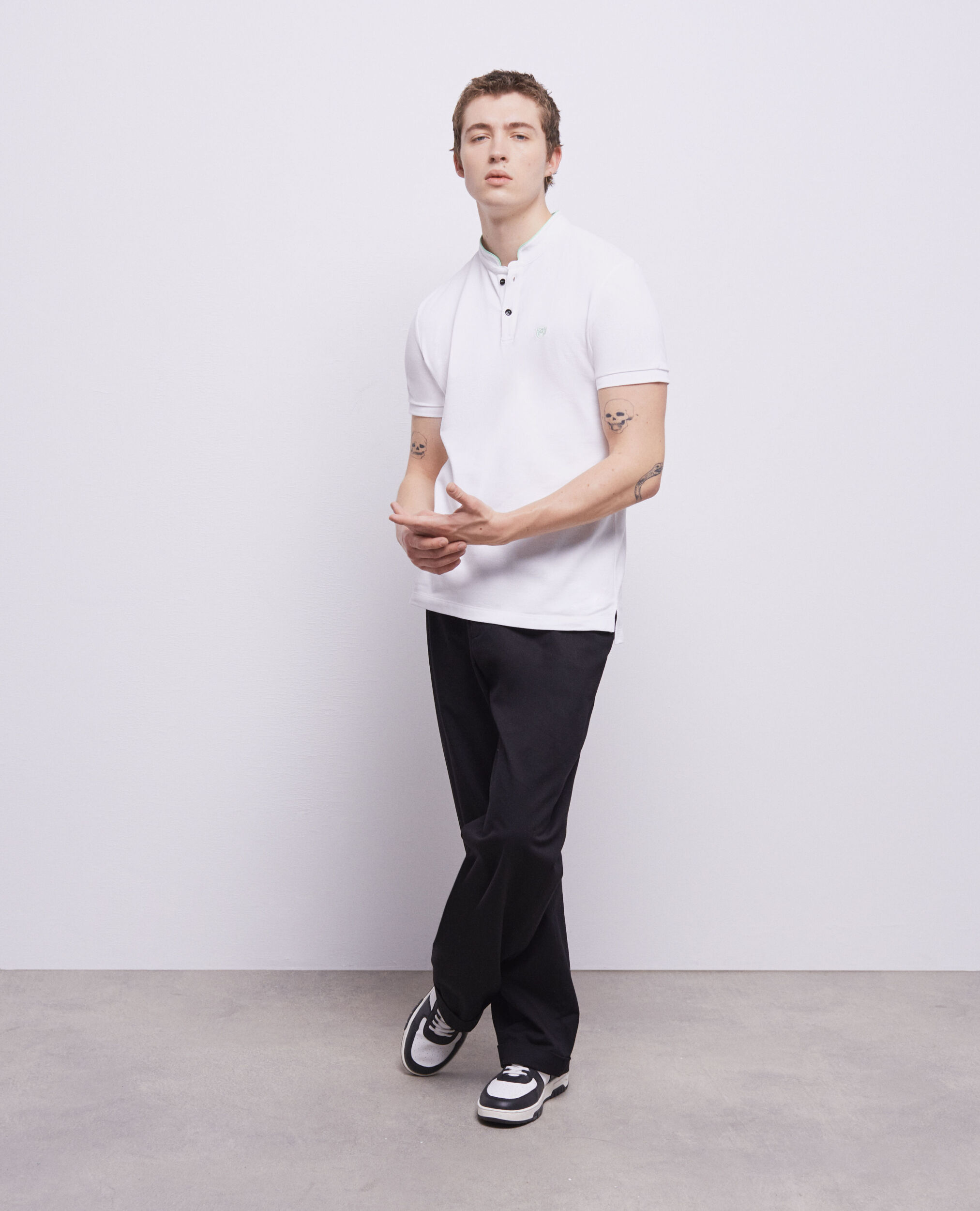 Polo col officier vert