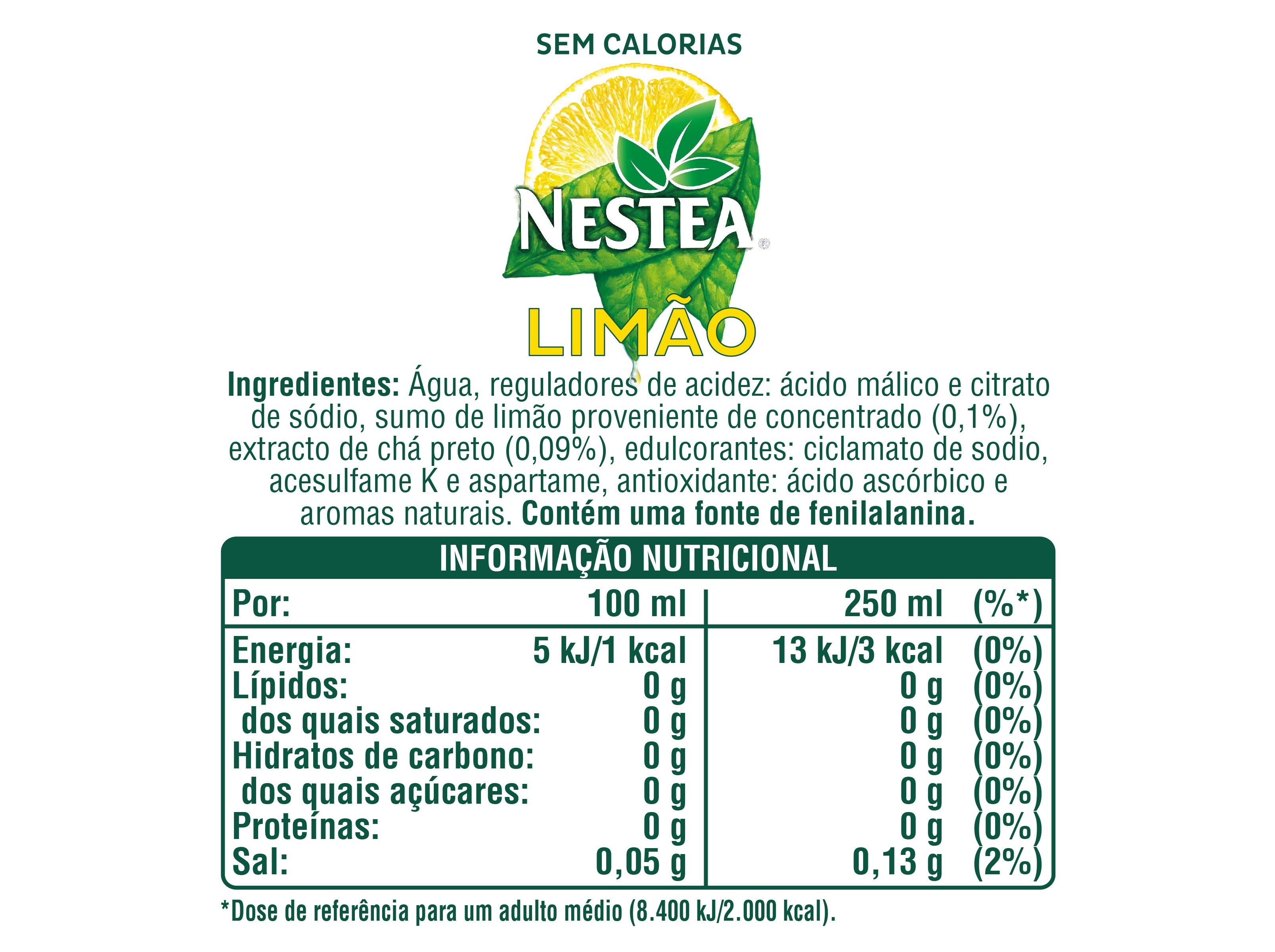 ICE TEA NESTEA ZERO LIMÃO 1.5L