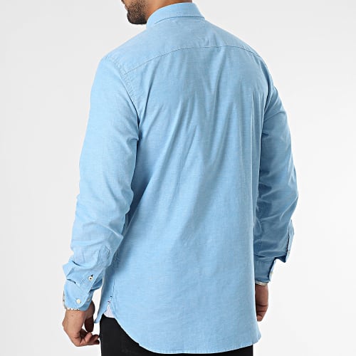 Chemise Manches Longues 9968 Bleu Clair Chiné