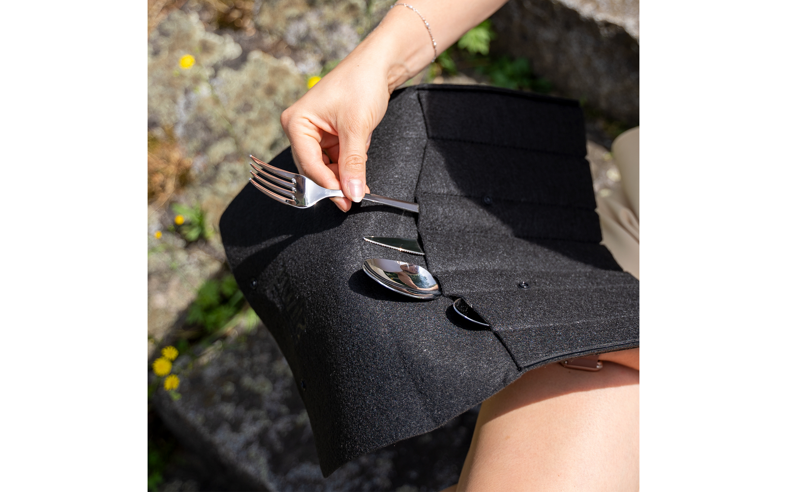 Silwy Reisebesteck-Set Edelstahl 5-tlg. + Etui