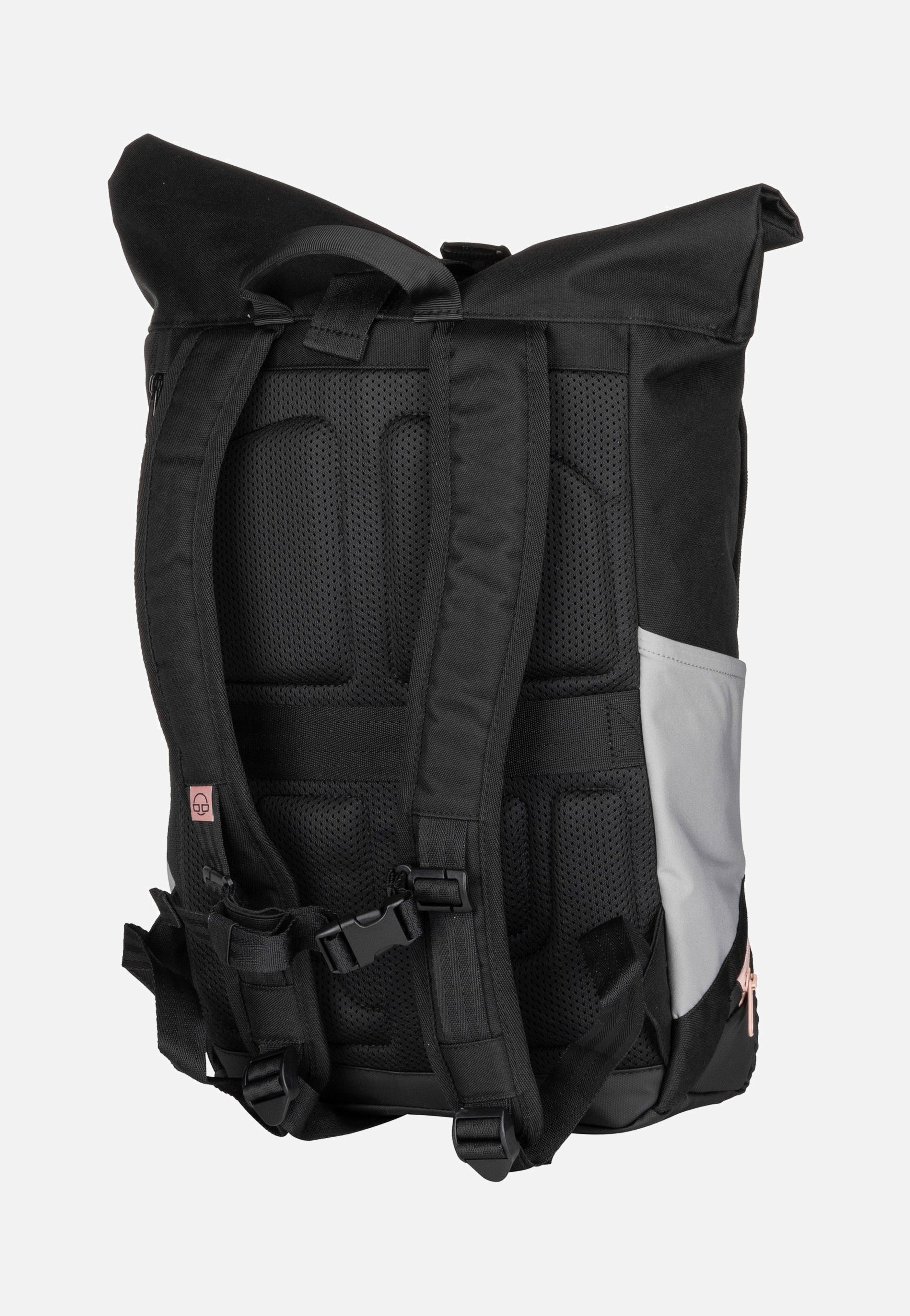 Allen Medium Schwarz-Rosa - Rolltop Rucksack