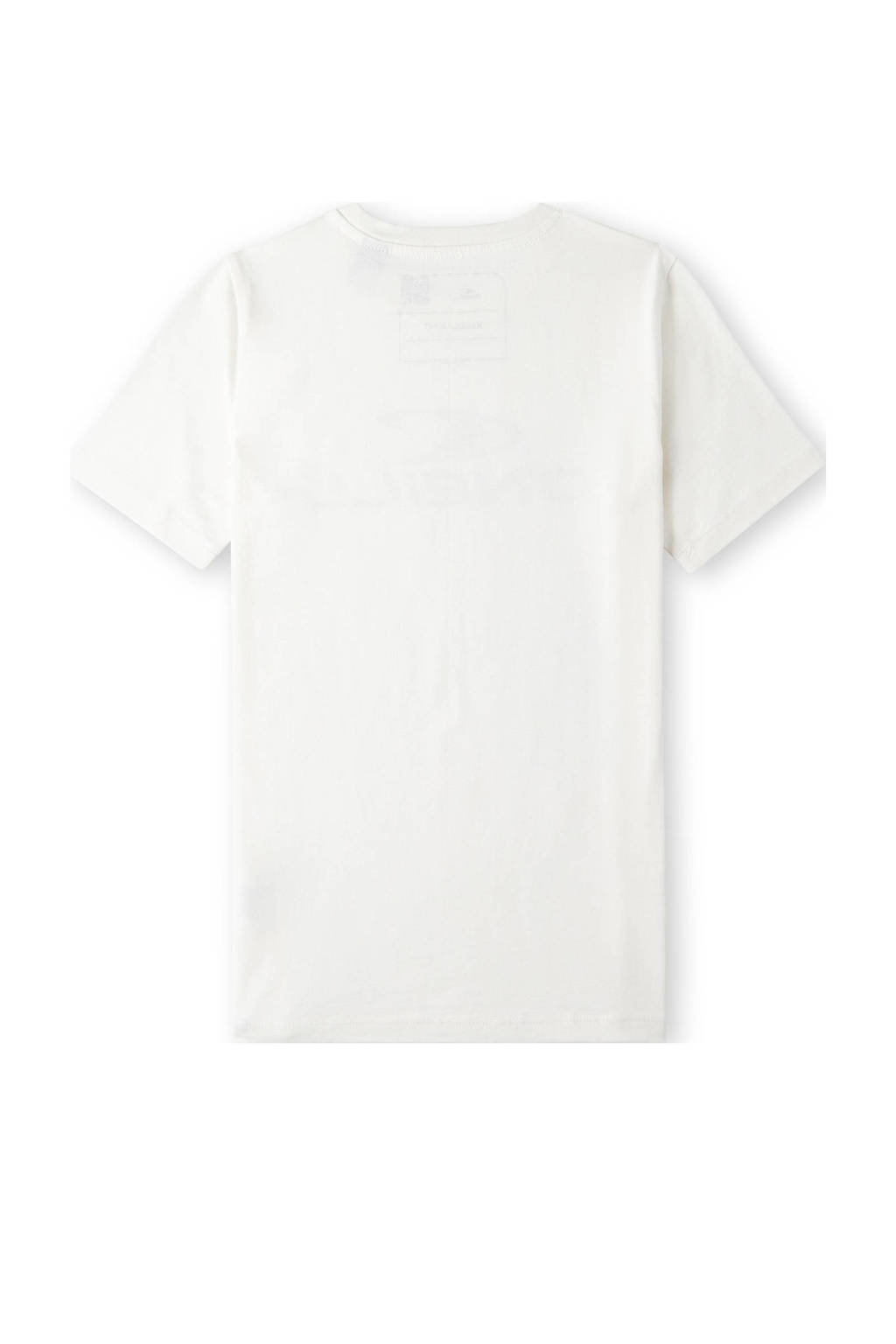 O'Neill T-shirt Wave met logo wit/zwart