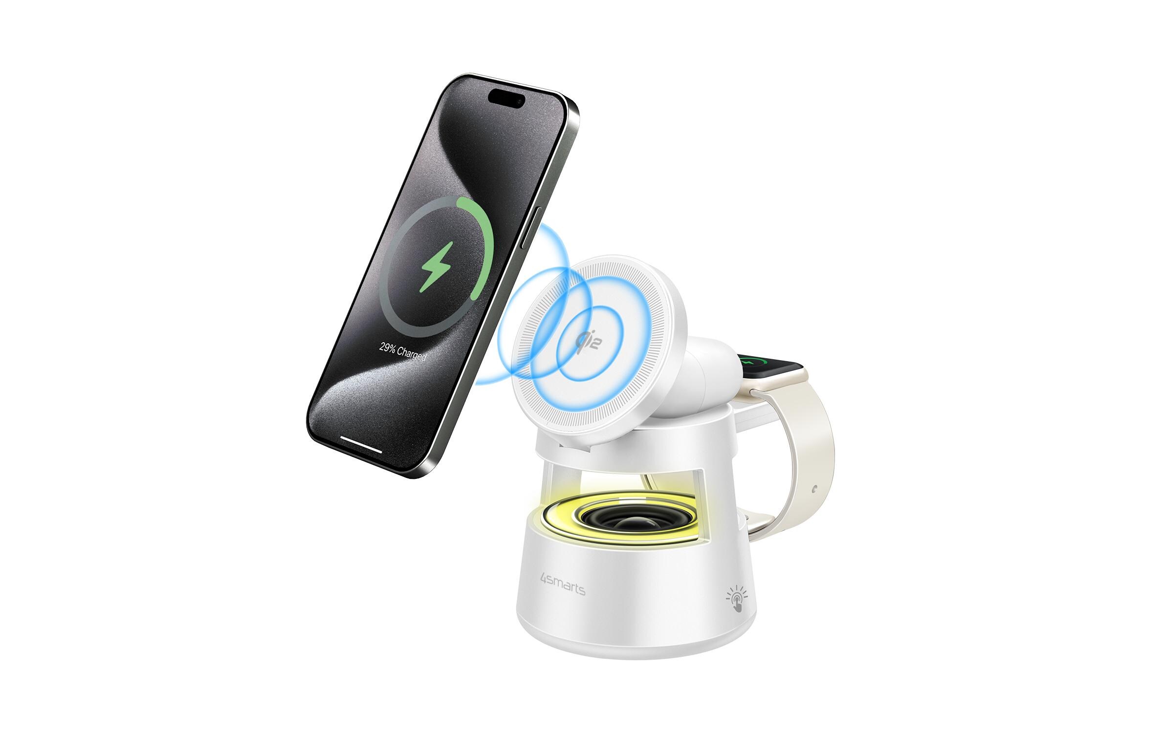 Wireless Charger Aura SoundQi2-Ladestation mit magnetischer Befestigung