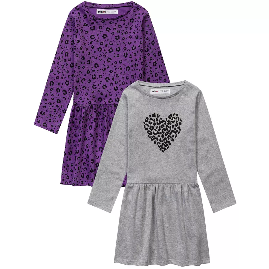 MINOTI 2er-Pack Jerseykleider Lila