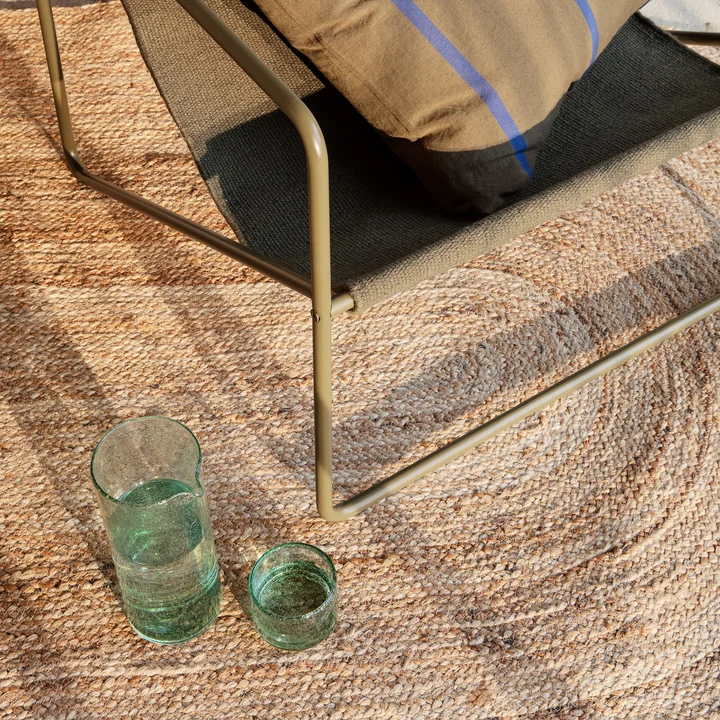 Ferm Living - Oli Wasserglas, H 12 cm, recycelt amber