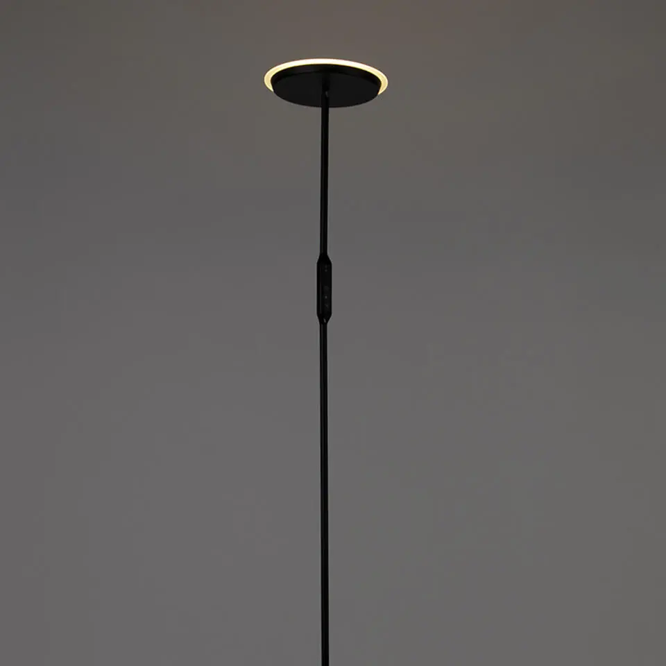 Qazqa vloerlampen bumu zwart geïntegreerde led