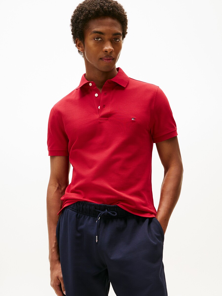 TOMMY HILFIGER<br>Polo slim stretch, 3 botões