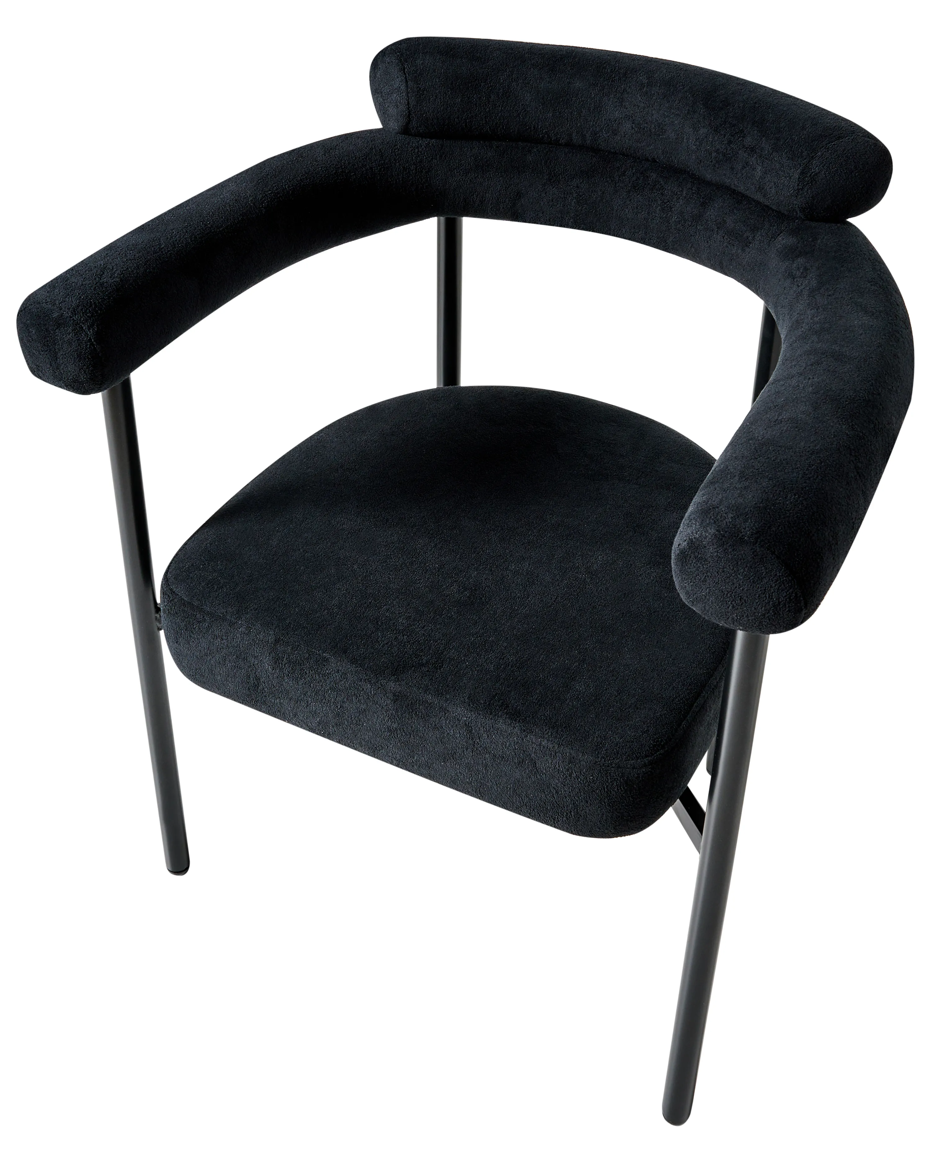 Set van 2 eetkamerstoelen LYNEY Stof Zwart