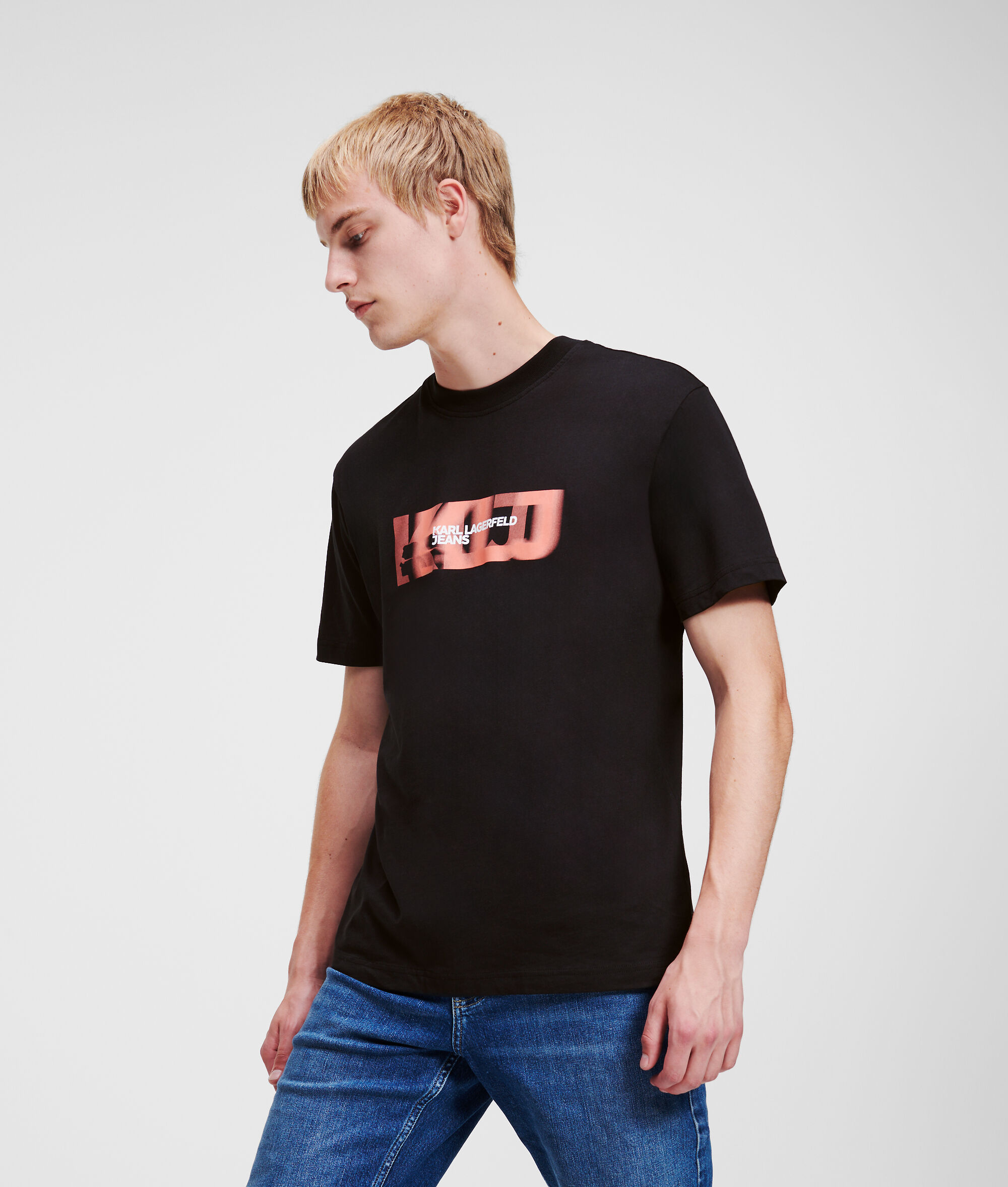 T-SHIRT AVEC LOGO KLJ FLOUTÉ