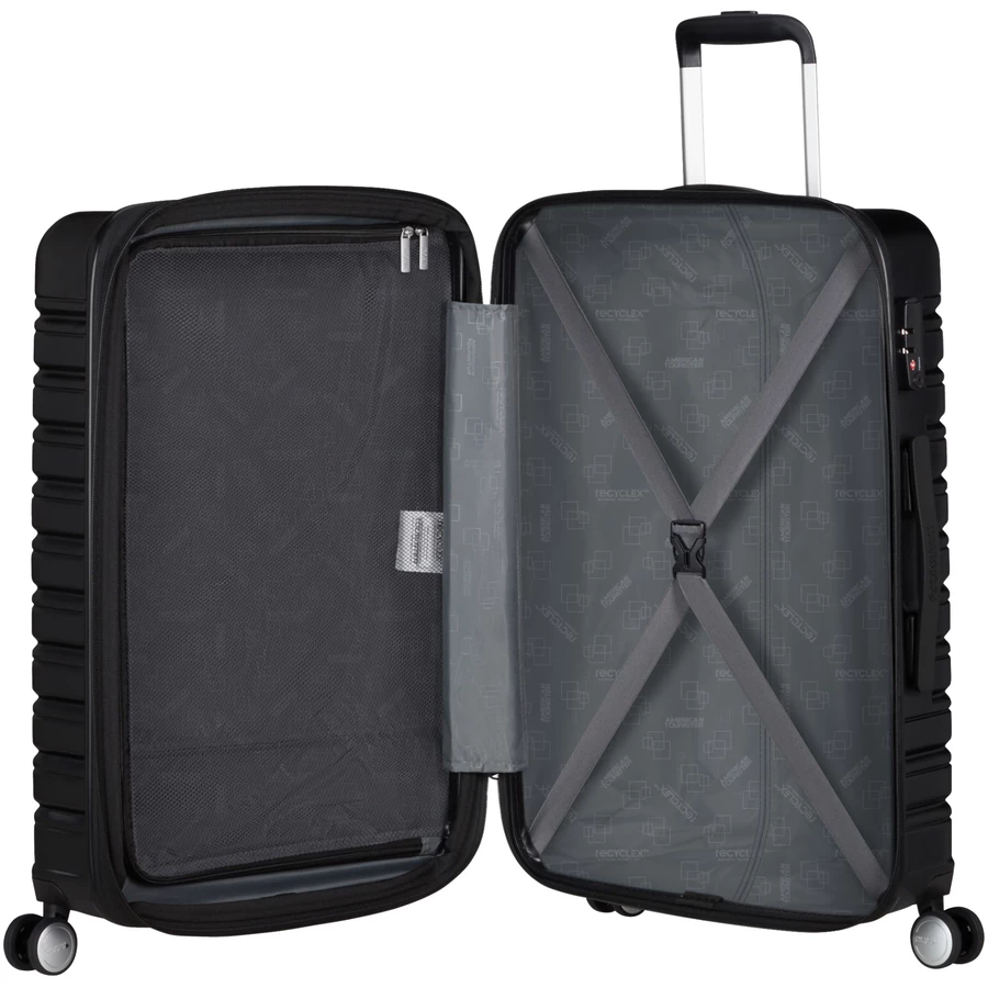 American Tourister Flashline - 4-Rollen-Trolley M 67 cm erw. shadow black