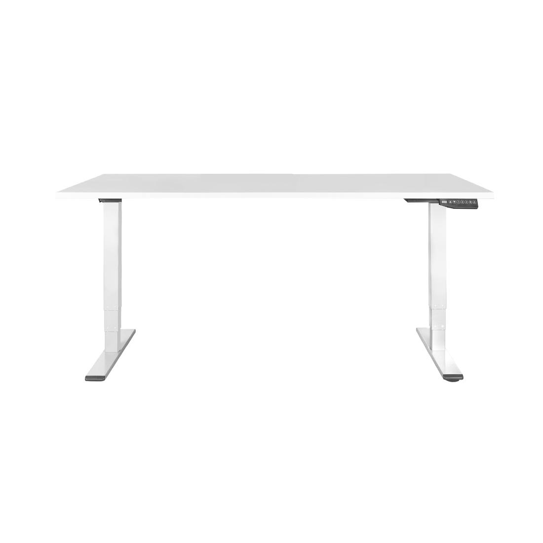 CONTINI höhenverstellbarer Bürotisch 200 x 90 cm weiss / Gestell weiss