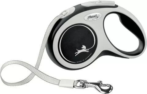 Flexi hundesnor New Comfort L bånd 8 m, 50 kg - sort
