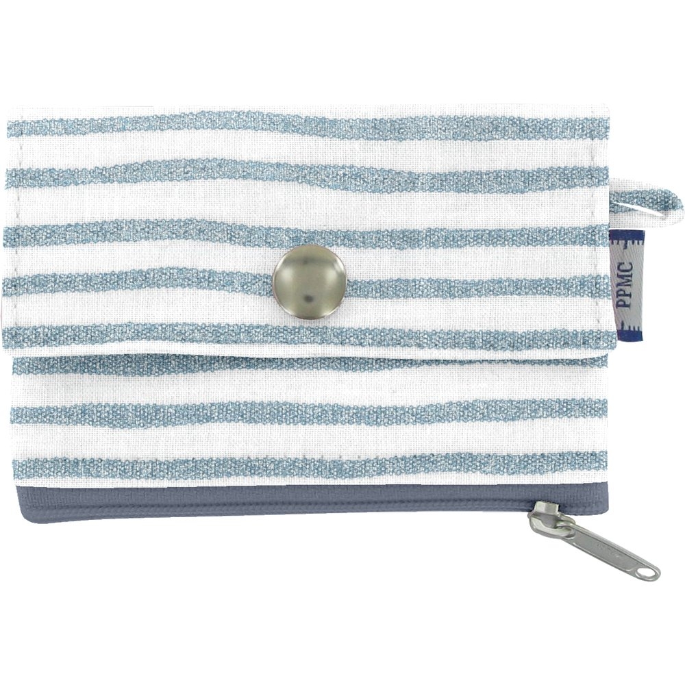 Mini Pochette Porte-Monnaie Rayé Bleu Blanc