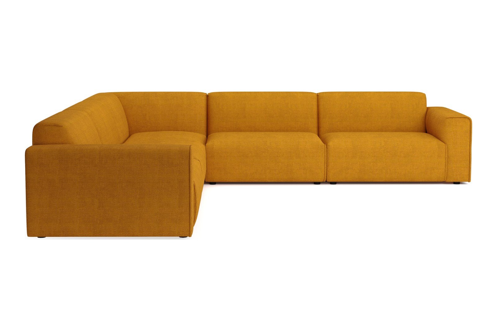 Monaco hjørnesofa 33 hjørnesofa. Tekstil Fjord 9 Amber med sorte ben. Std komfort.