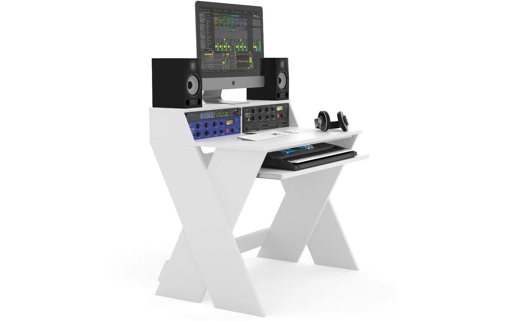 Studiotisch Sound Desk Compact Weiss<br>Kompakte Studio-Workstation im smarten Design für vielerlei Anwendungen