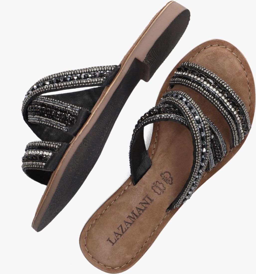LAZAMANI zwarte lazamani slippers 75.474