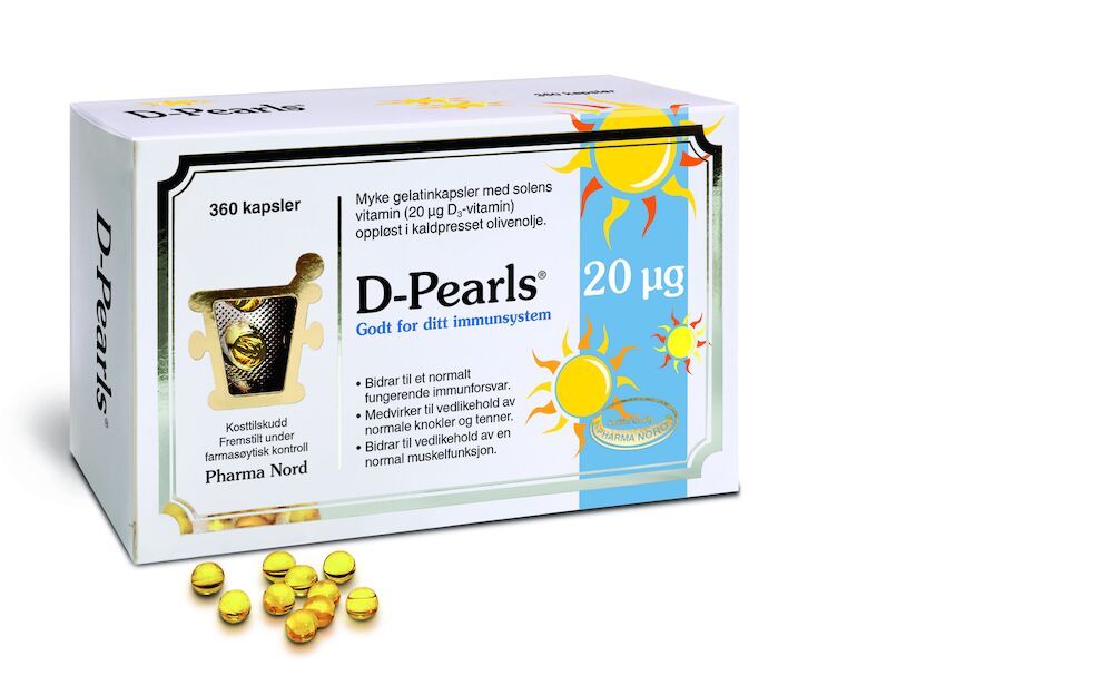 Pharma Nord D-Pearls 20 µg 360 kapsler