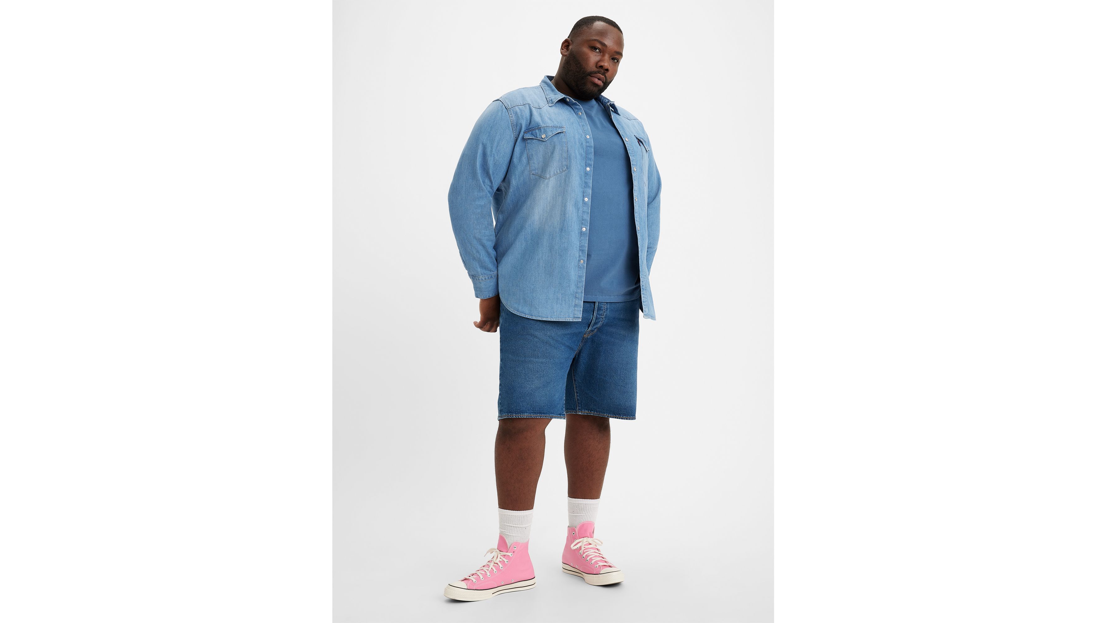 Short 501® Hemmed (Grandes tailles) - Bleu Eyes Break Short - Bleu