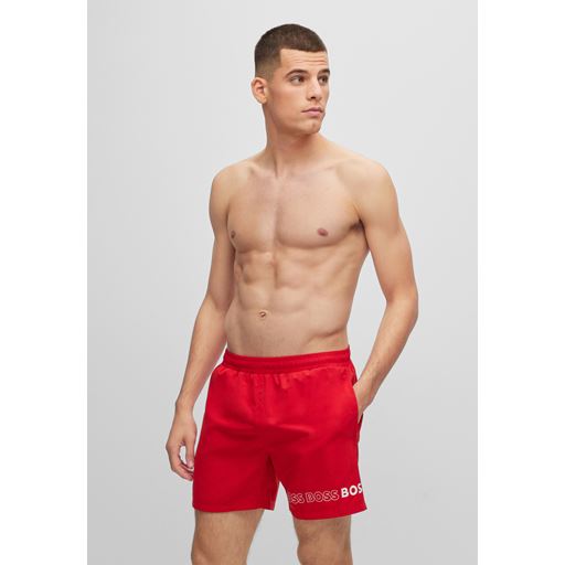 Boss Black Dolphin Badeshorts, Bright Red, M