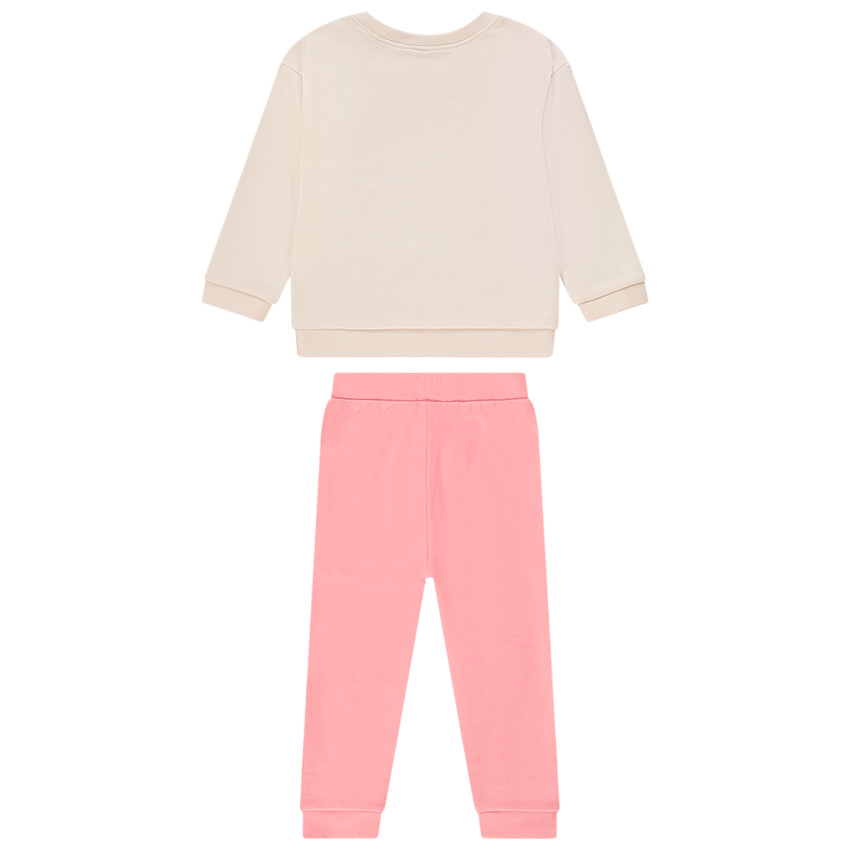 Ensemble jogging molletonné print cœurs pour bébé fille