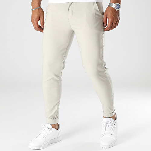 Lot De 2 Pantalons Chino Bleu Marine Beige