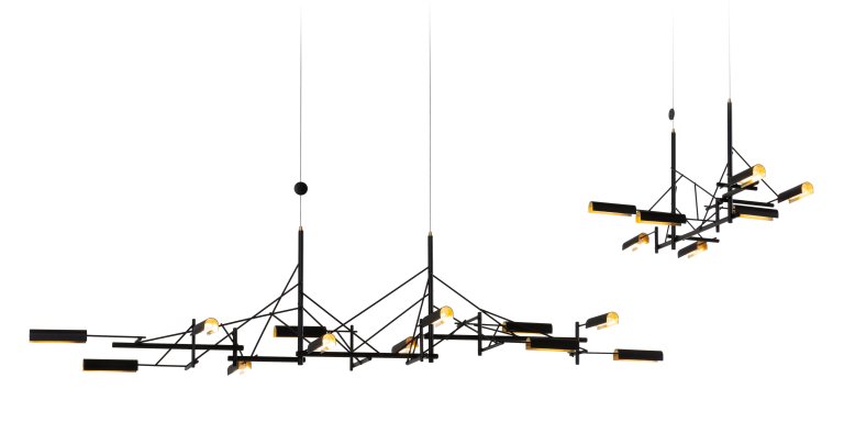 Moooi Tinkering 140 hanglamp LED zwart/messing
