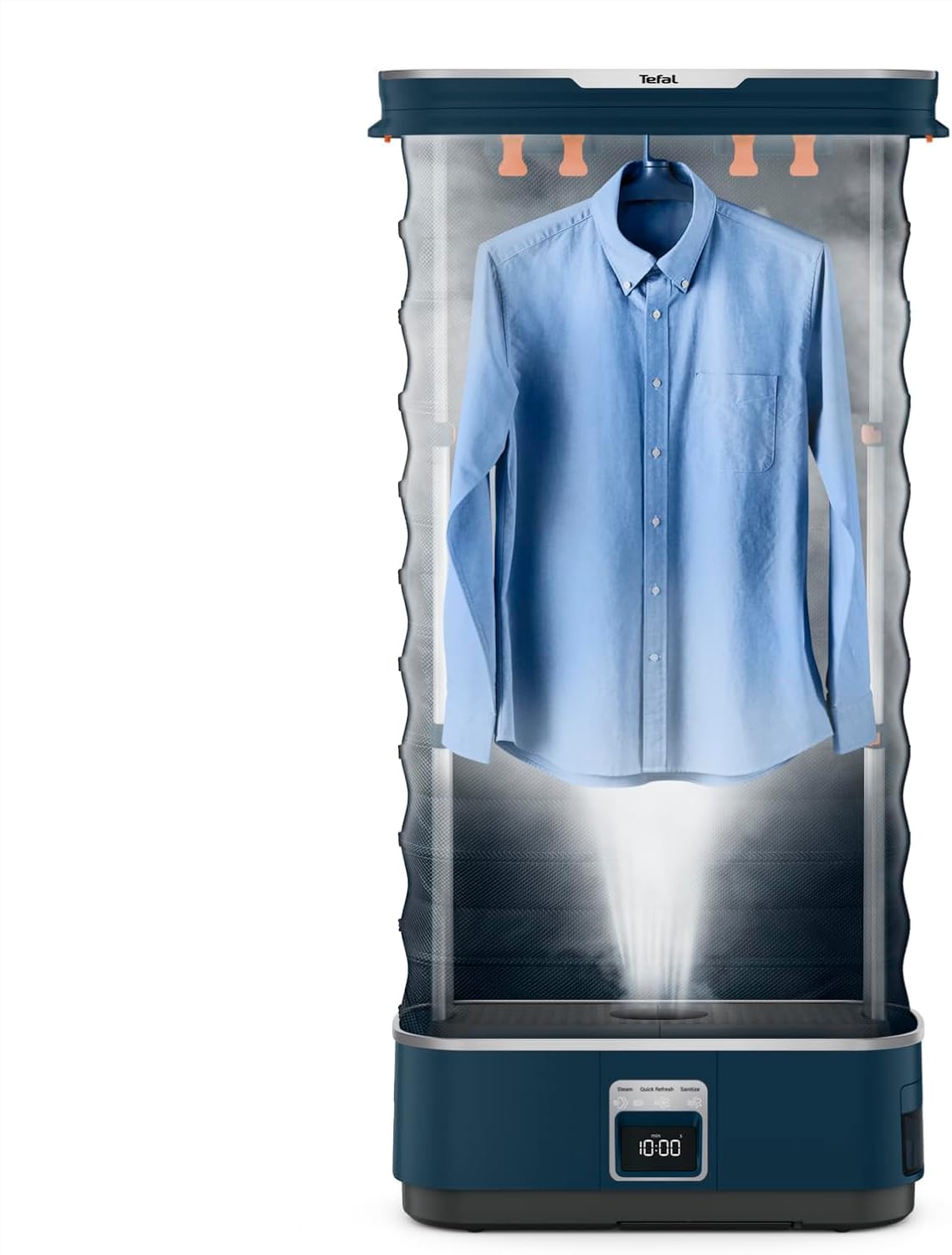 Tefal Care For You First automatischer Dampfglätter, 1500 Watt, 65 g/Min. variable Dampfmenge, Blue Technology, Dampfglätten, Auffrischen, Desinfizieren, Dunkelblau, YT2020E0