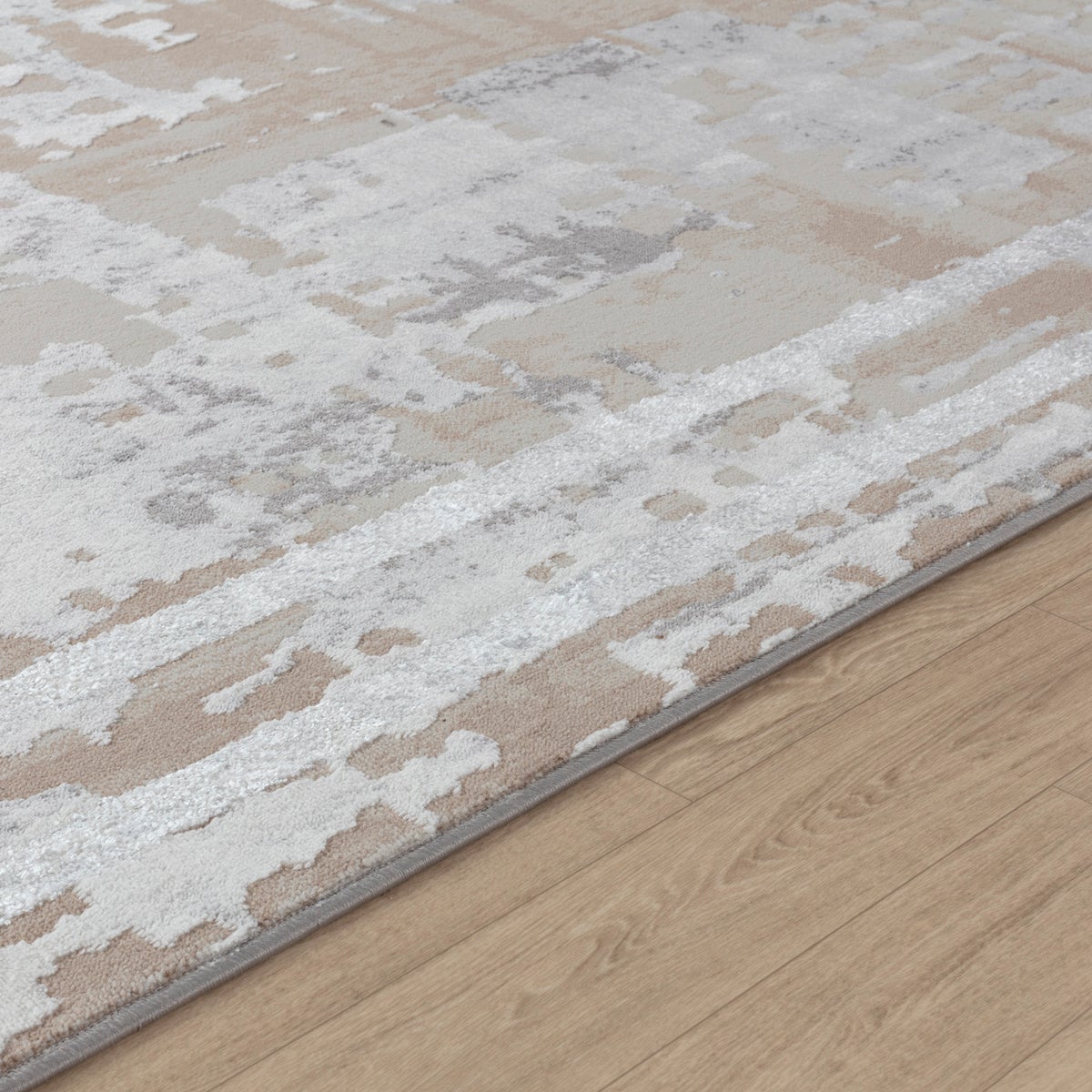Abstract Modern Tapijt Beige/Wit 80x150 cm MARTINA