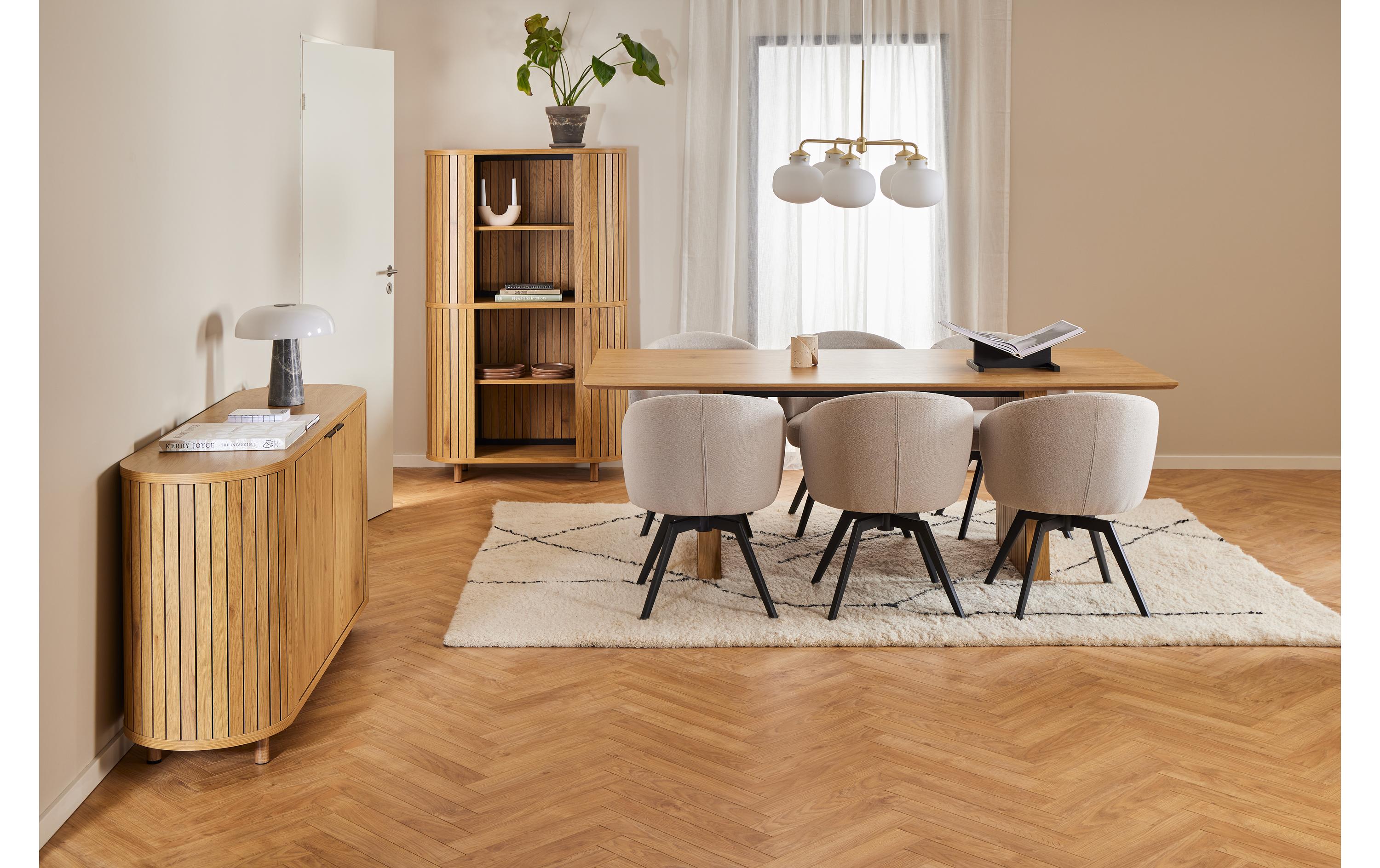 Stuhl Darlene Beige<br>Esszimmerstuhl mit 3-Feld-Nähten
