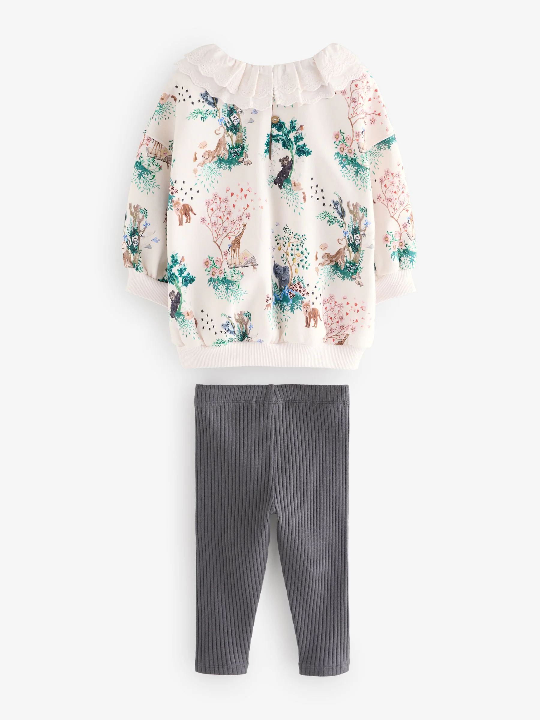 Crème - Cath Kidston Great Ormond Street Sweatshirt & Leggings Set (3mnd -7jr)