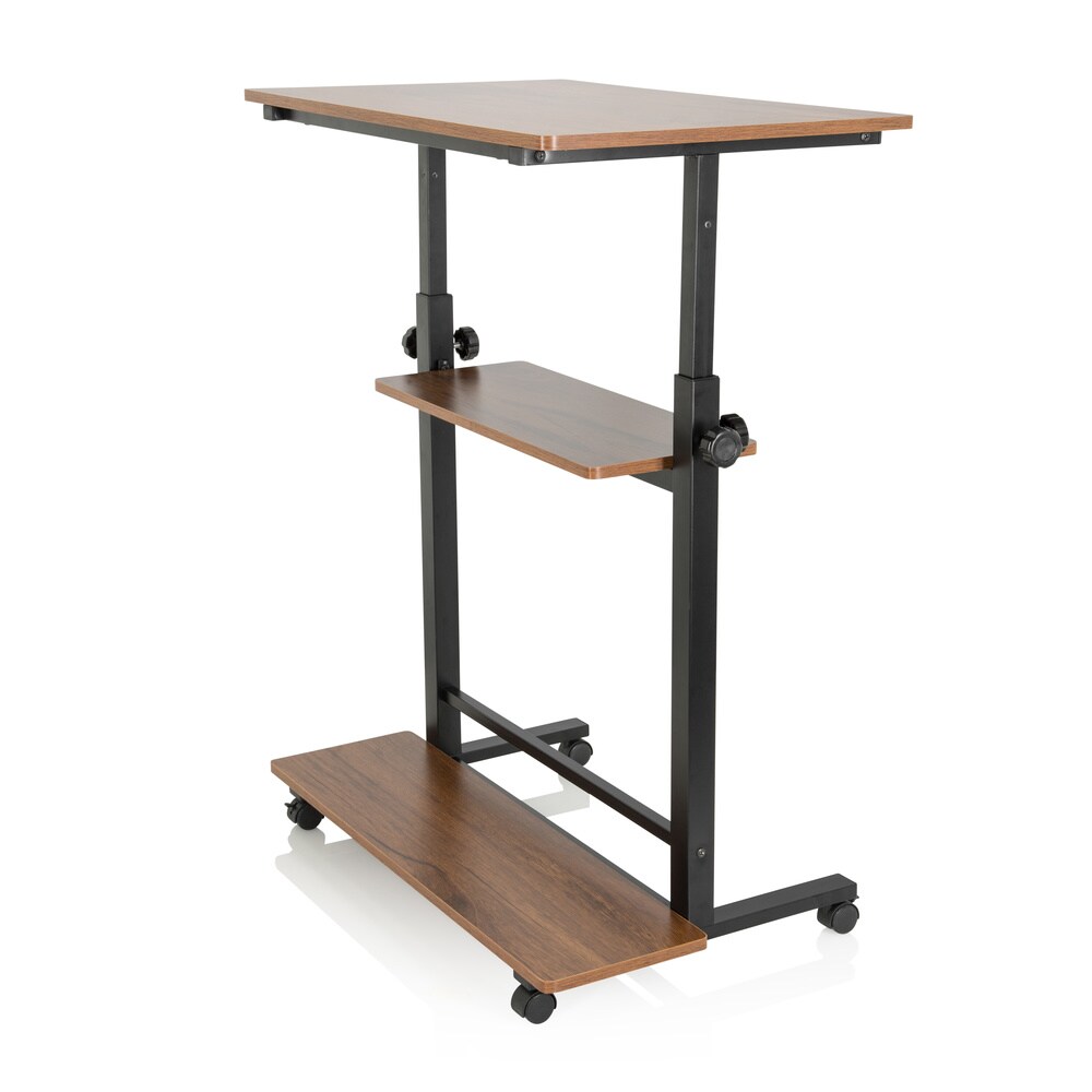 Stehschreibtisch WORKSTATION II Melaminharzbeschichtete Spanplatte, Gestell pulverbeschichteter Stahl hjh OFFICE