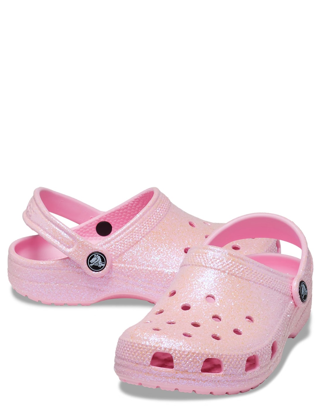 crocs sabots femme enfant classic glitter clog rose