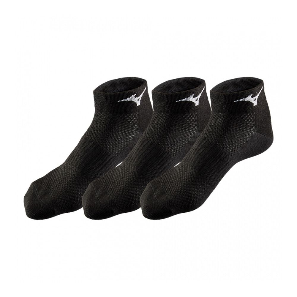 Mizuno RUN SOCK TRIPLE PACK - Chaussettes x3 black/black/black