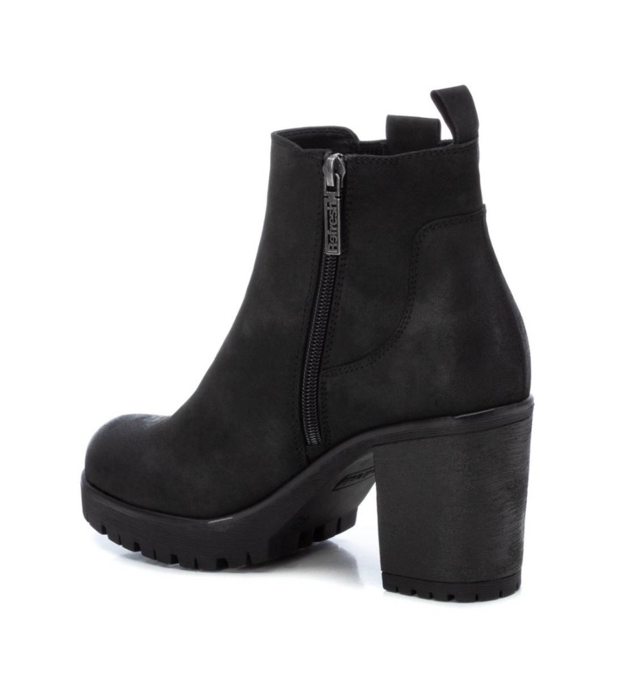 Botas de cano curto Refresh 171264 pretas - Altura do salto: 8 cm -