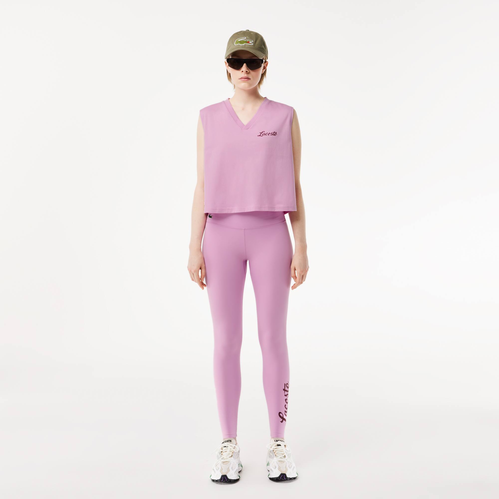 Crop top Sport Ultra-Dry avec imprimé Lacoste T-Shirts - Rose - Lacoste - Femme