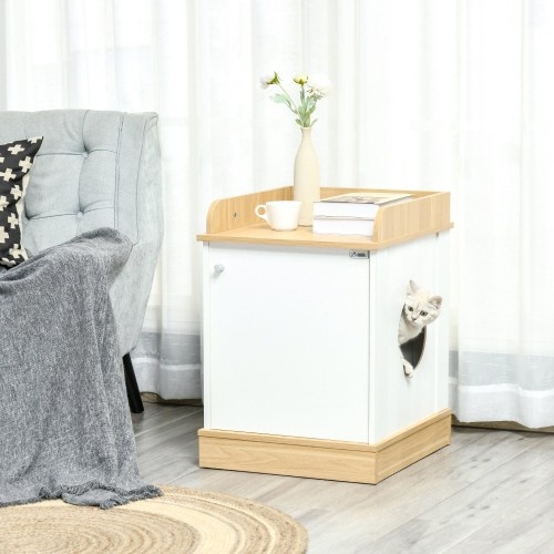 Casa de madeira multifuncional para gatos PawHut