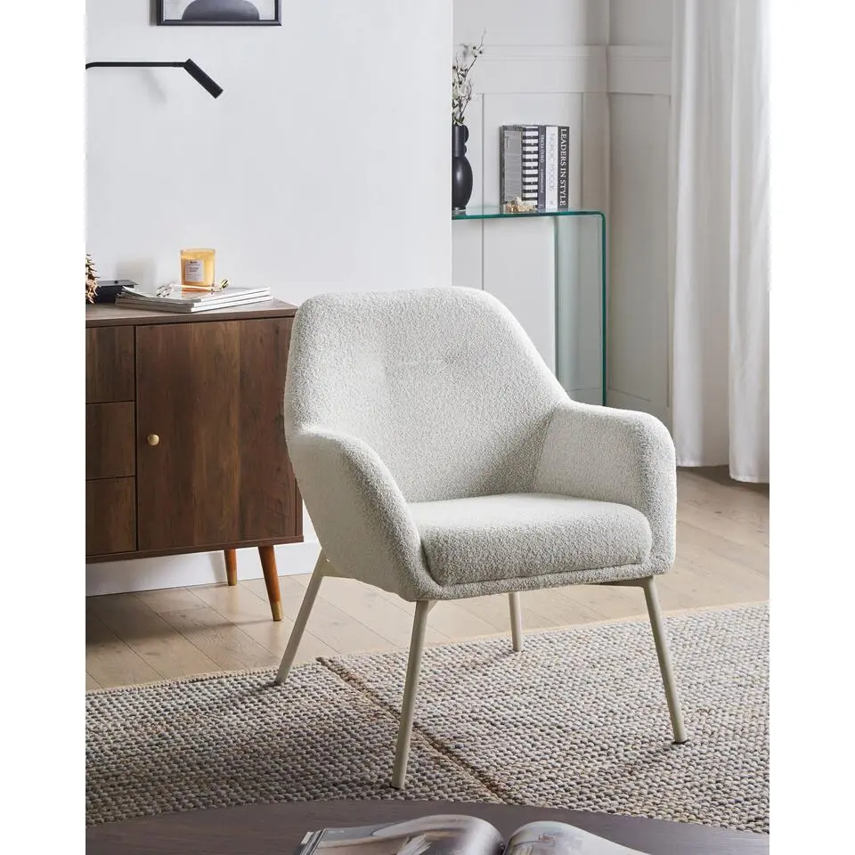 JABRO - Fauteuil - Gebroken wit - Polyester
