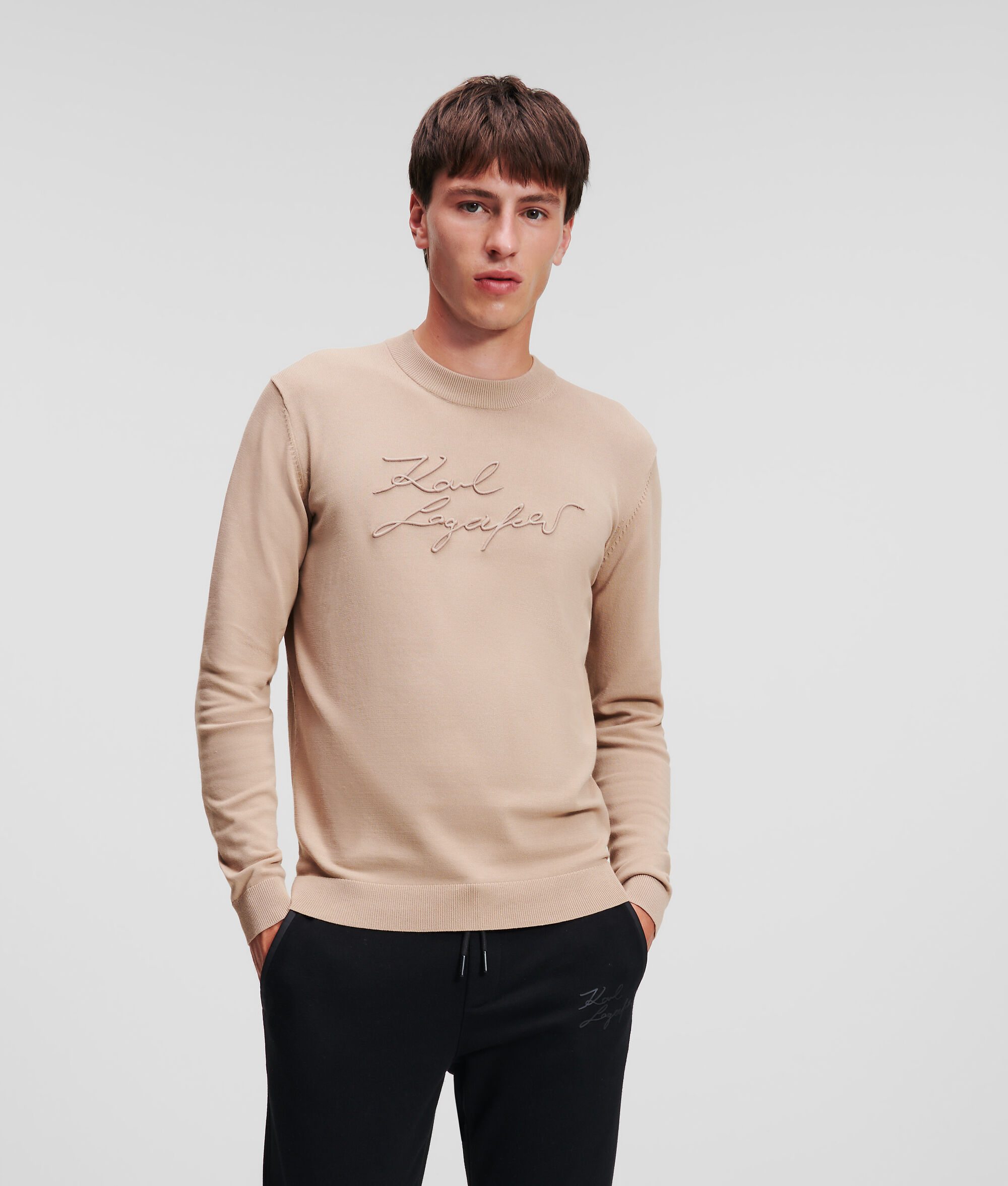 Pull à logo en tricot