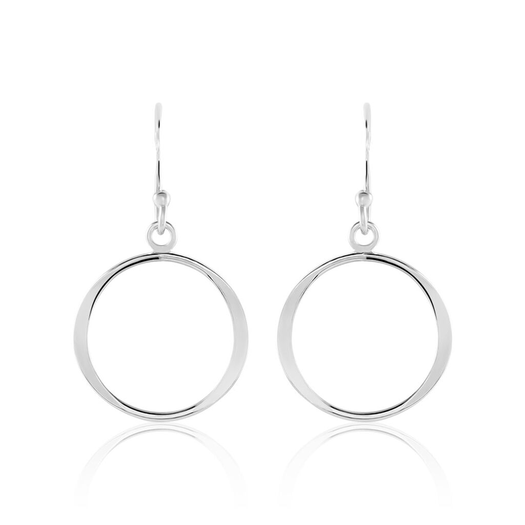 Boucles D'oreilles Pendantes Tanema Argent Blanc
