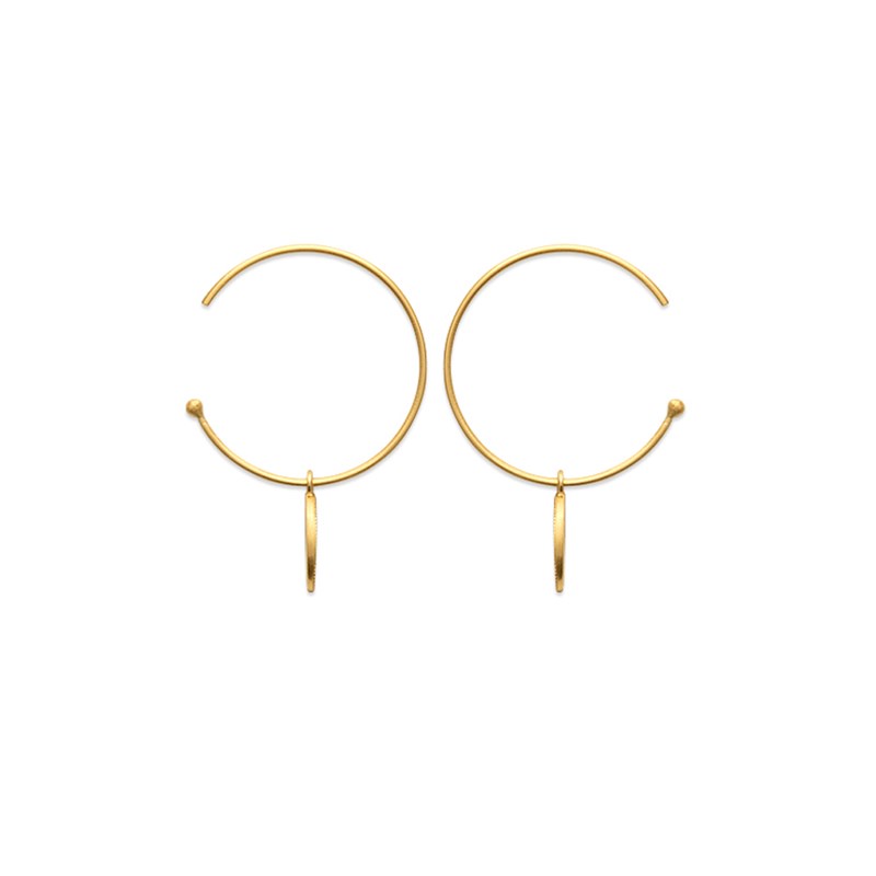 Boucles d'oreilles créoles plaqué or ou argent CHRISTINA - Bijoux Privés Discovery