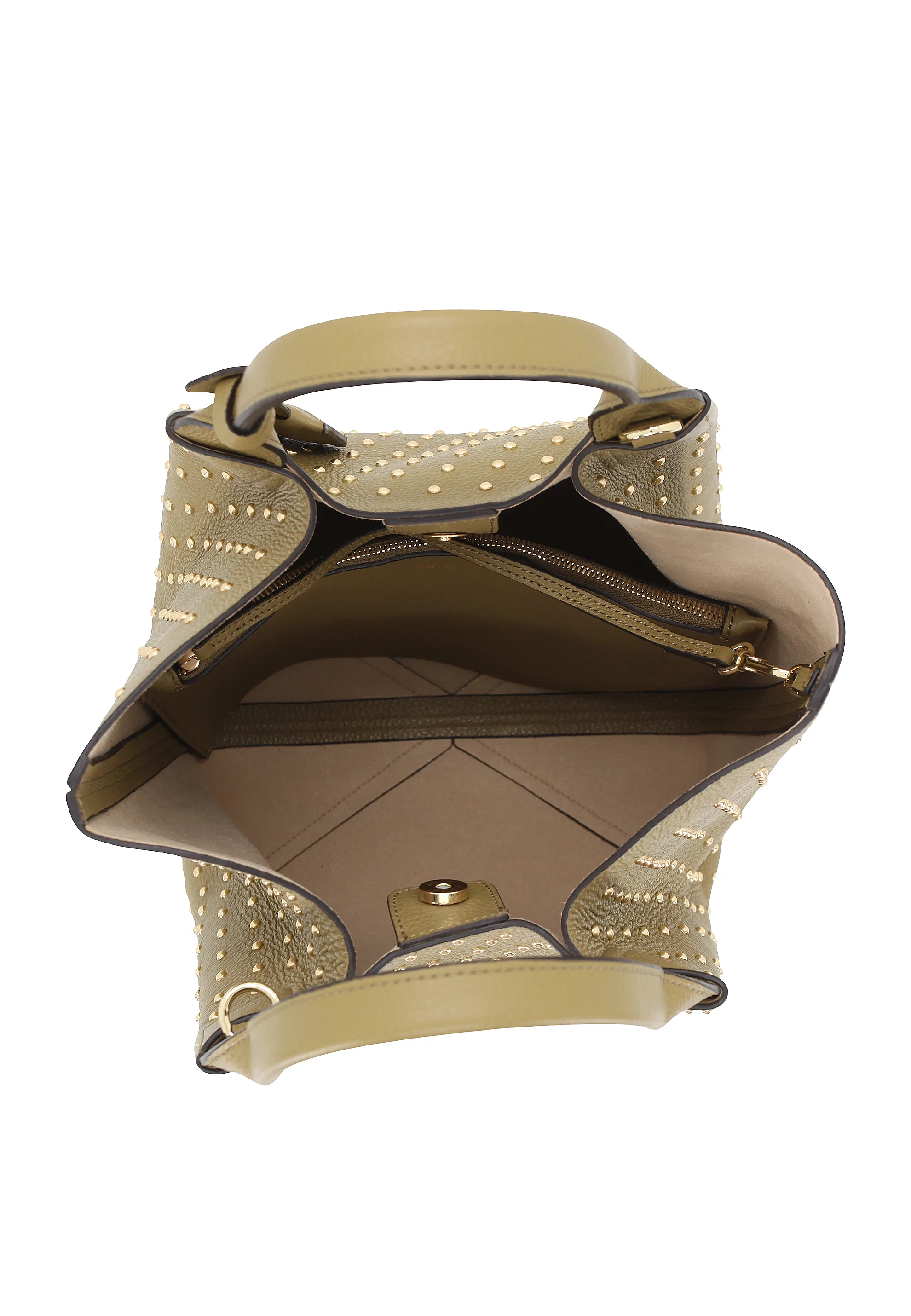 Shopper ESSENTIAL studs medium Leather Agave Standard