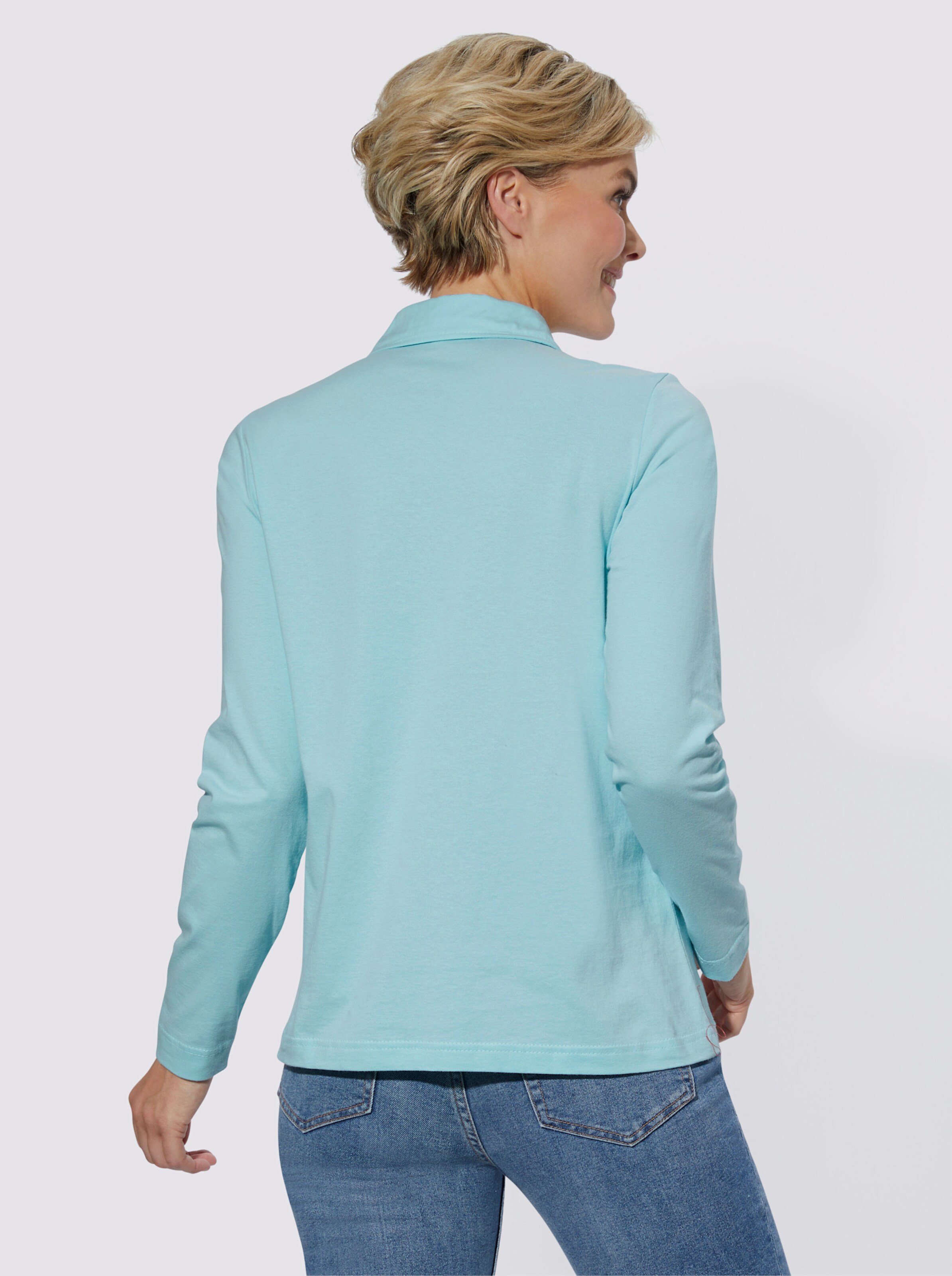 Langarm-Poloshirt