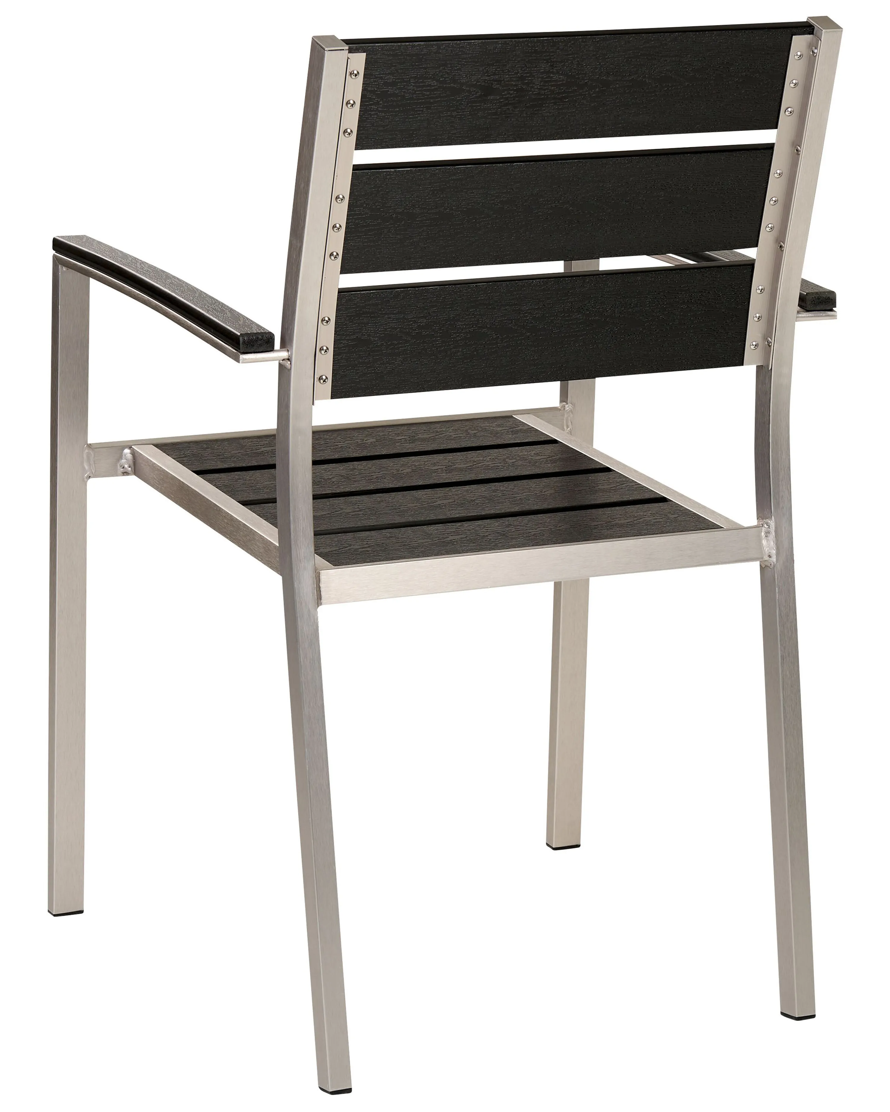 Set van 6 tuinstoelen VERNIO Zwart/zilver